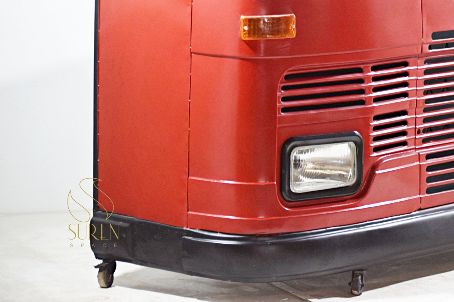 Upcycled Indian Truck Face Home Bar Cabinet with Rustic Design